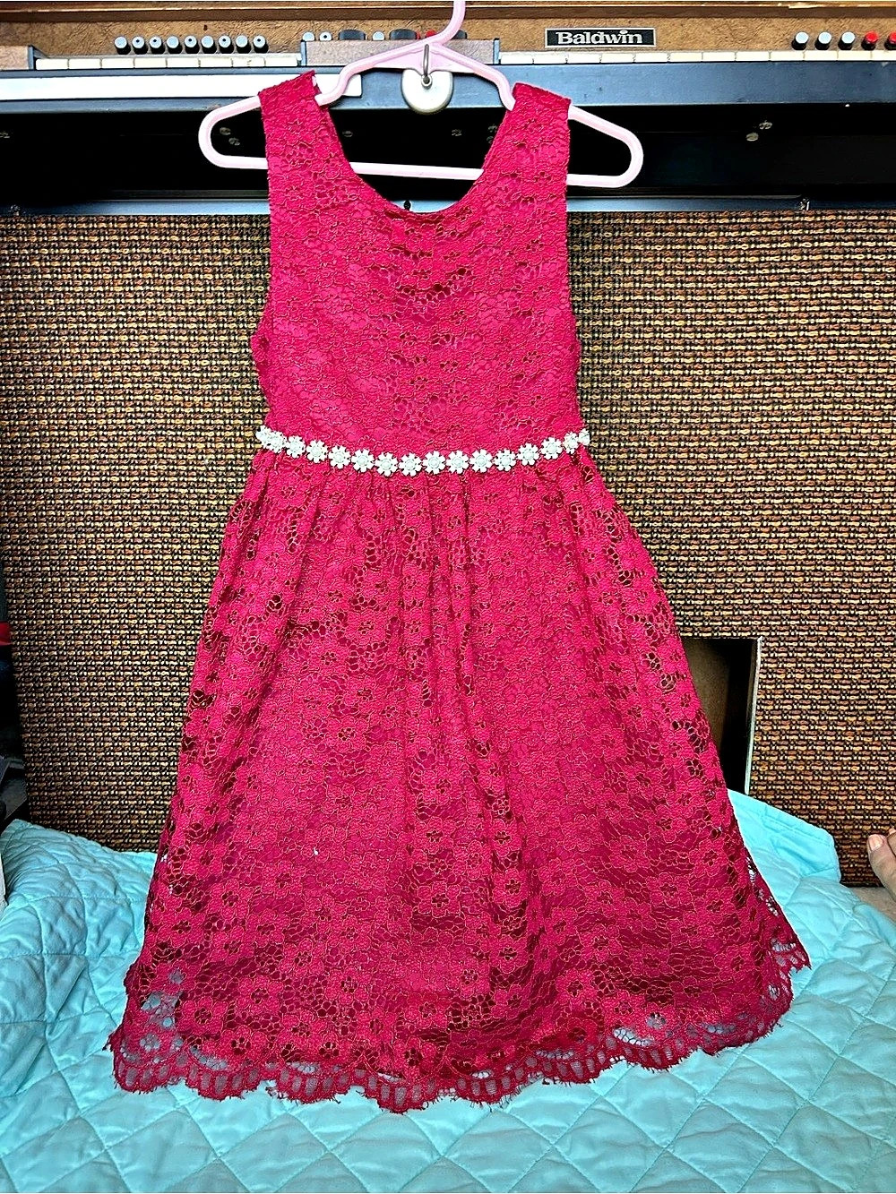 American Princess Girls Size 6 Floral Lace Party/Christmas Dress